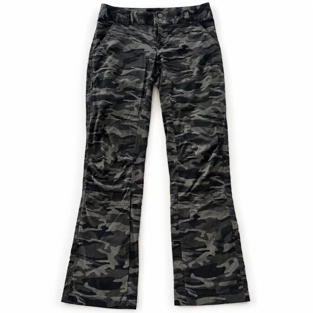 Columbia Women’s Omni-Shield Camo Outdoor Hiking Trail Pants Size 6 Gray Black